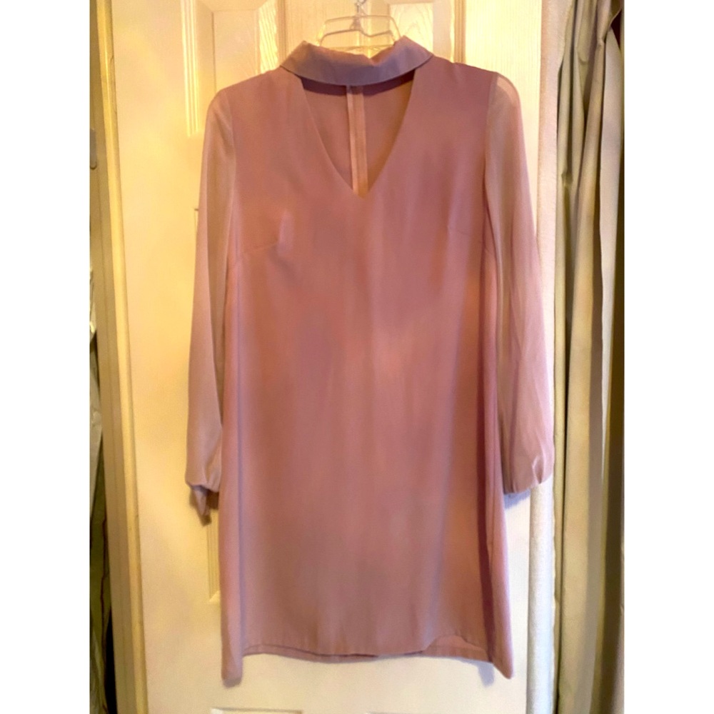 Taupe dress with triangle cutout